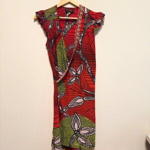 Vintage Christian Lacroix red wrap blouse size S